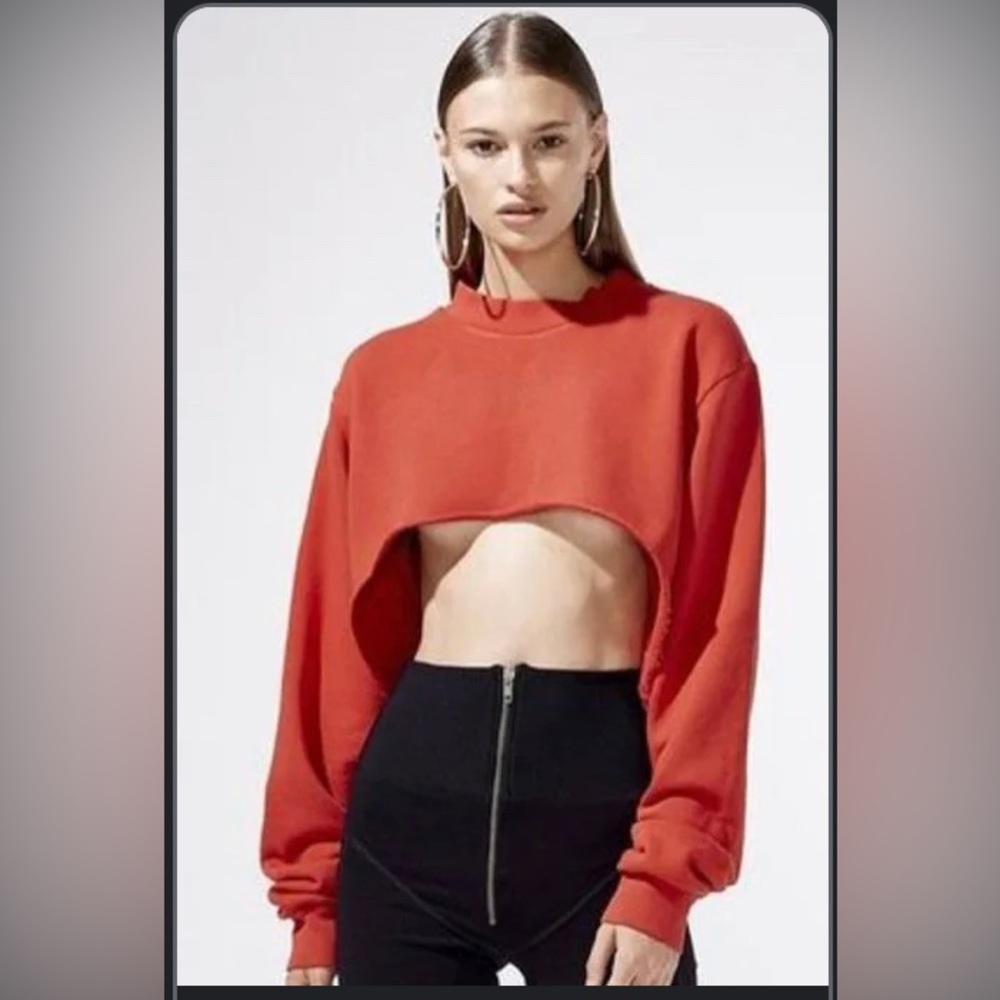 Aiello by Frankie’s bikinis cropped sweatshirt